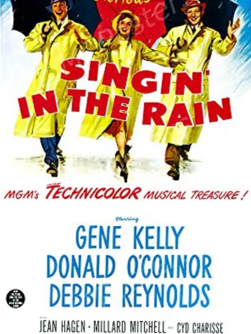 Singin' in the Rain Vintage Movie Poster - Yellow Raincoats